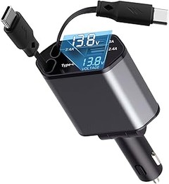 Cargadores para coche con cable retráctil y su compatibilidad