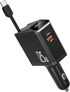 Cargadores para coche con cable retráctil: los más vendidos en Amazon