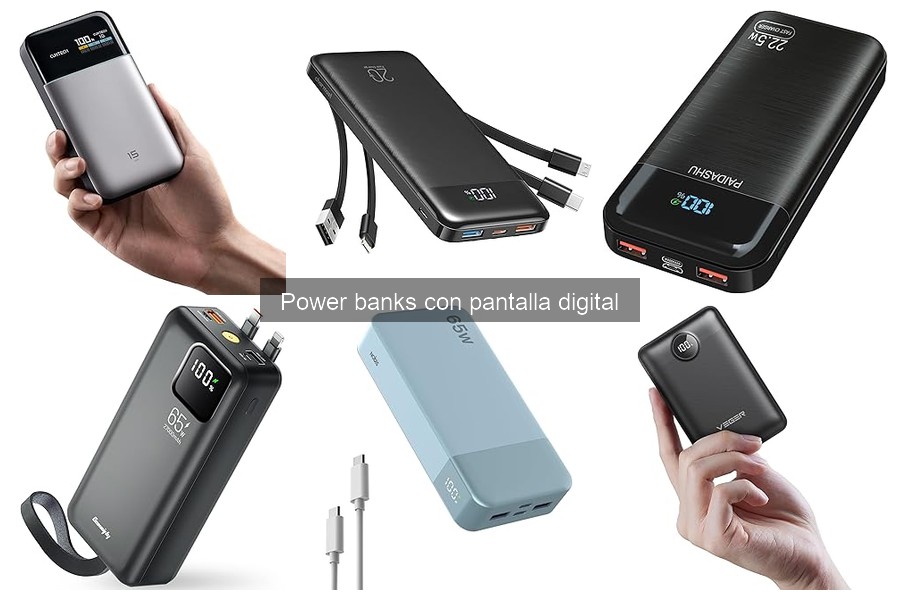 Alternativas a power banks con pantalla digital para cargar móviles