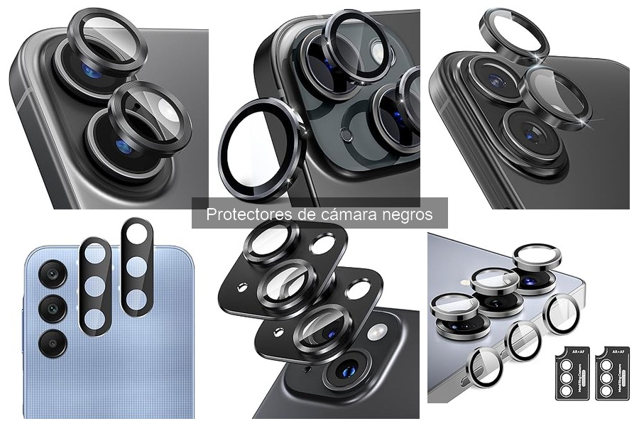 Alternativas a protectores de cámara negros para móviles
