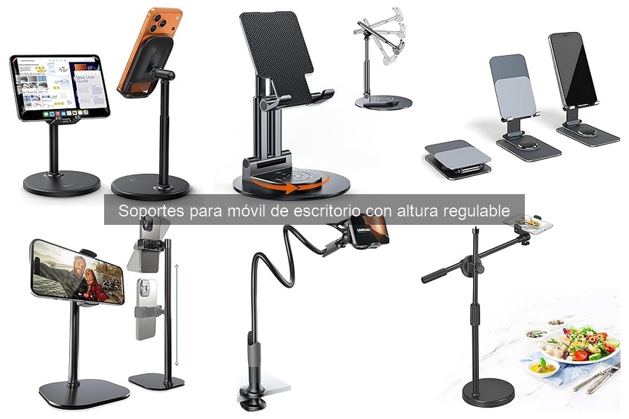 Alternativas a soportes de móvil de escritorio ajustables