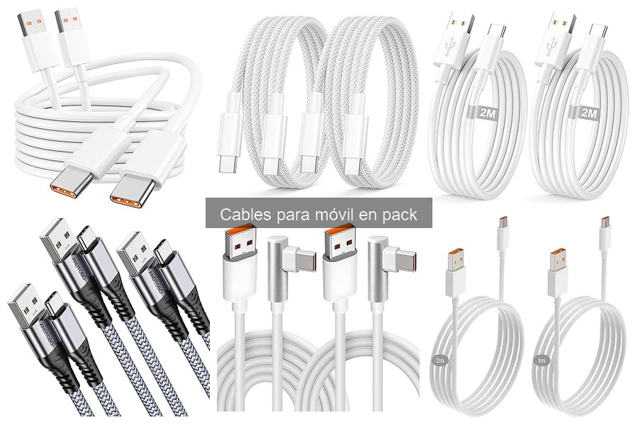 Cables para móvil en pack a buen precio: Mejores tiendas online