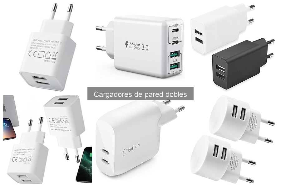 Carga rápida vs. convencional: Cargador de pared doble