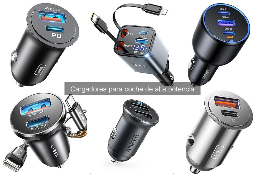 Cargadores de coche de alta potencia: 5 puertos y más