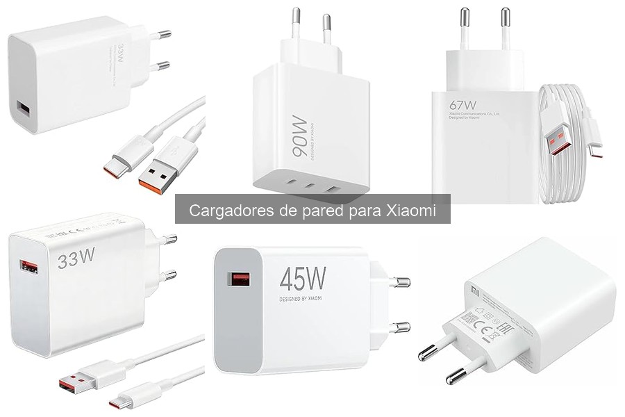 Cargadores de pared compatibles con móviles Xiaomi