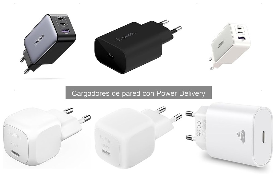 Cargadores de pared con Power Delivery vs. tradicionales