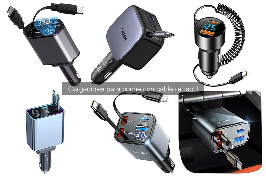 Cargadores para coche retráctiles: compatibilidad y mejores opciones