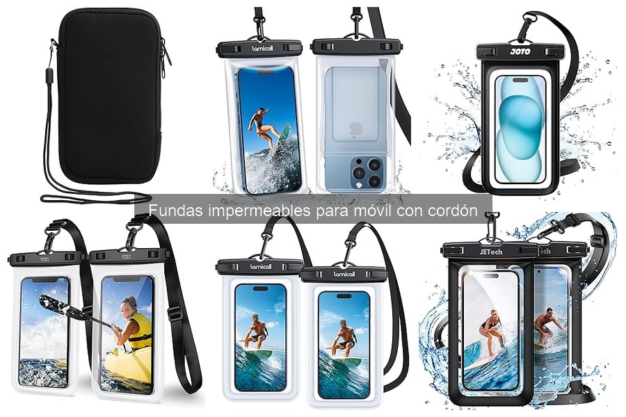 Cómo usar una funda impermeable para móvil con cordón