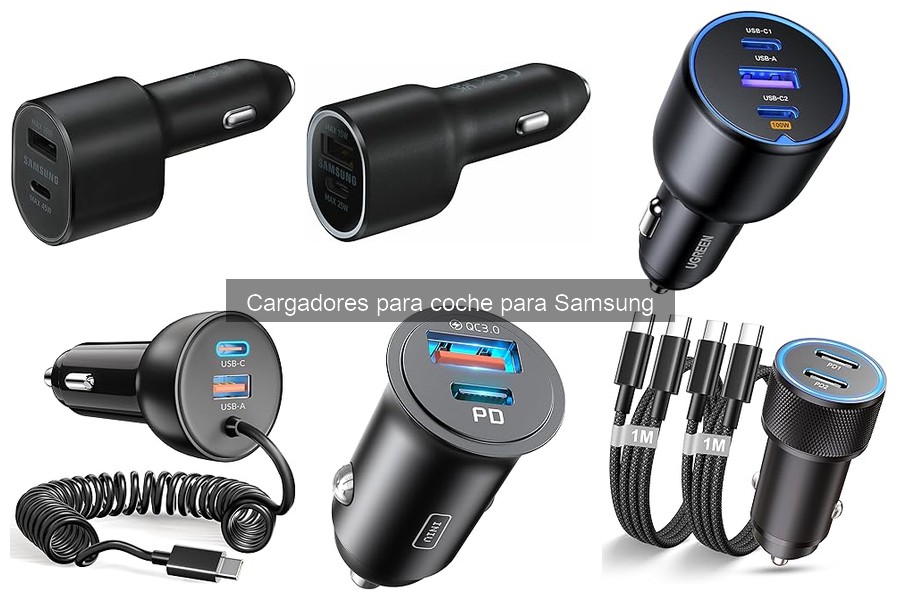 Comparativa de Cargadores de Coche Inalámbricos y con Cable para Samsung