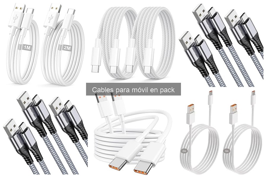 Comparativa de precios de cables USB para móvil en pack