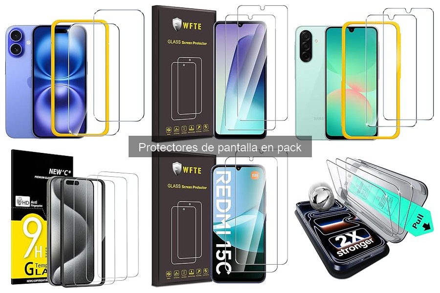 Comparativa de Protectores de Pantalla en Pack para Móvil