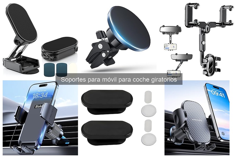 Comparativa: Soportes giratorios vs. fijos para móvil en coche