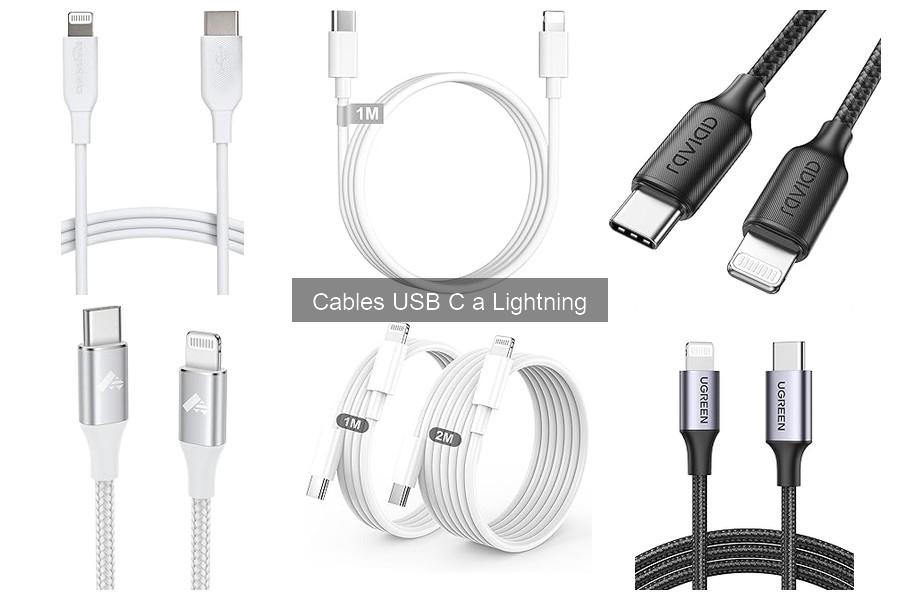 ** Compatibilidad de cables USB C a Lightning con adaptadores