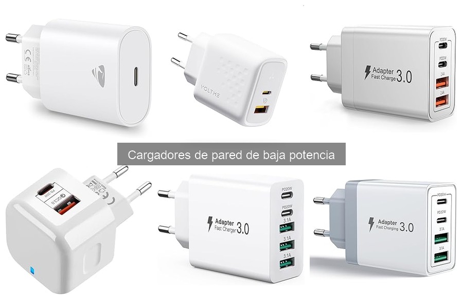 Consejos para mantener cargadores de pared de baja potencia