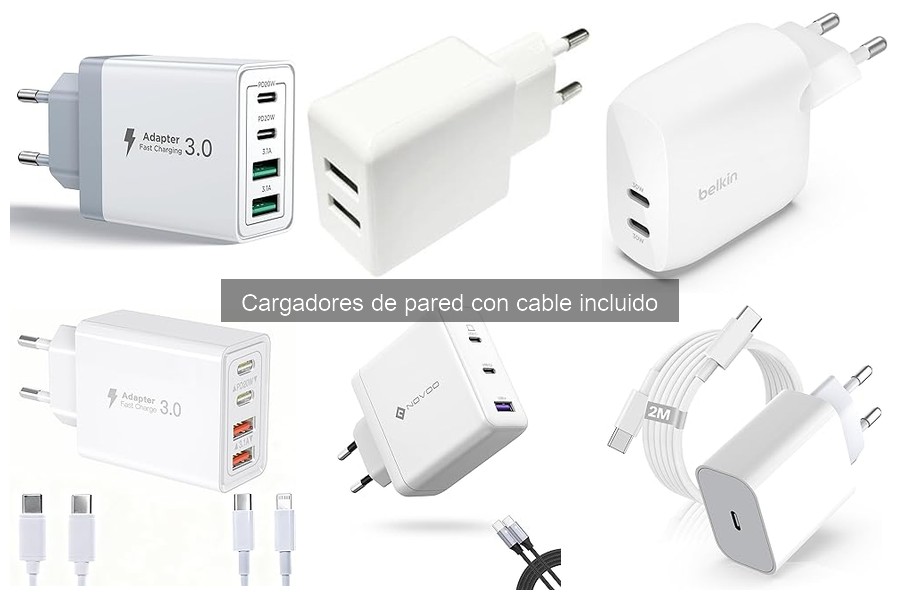 Dónde comprar cargadores de pared con cable incluido