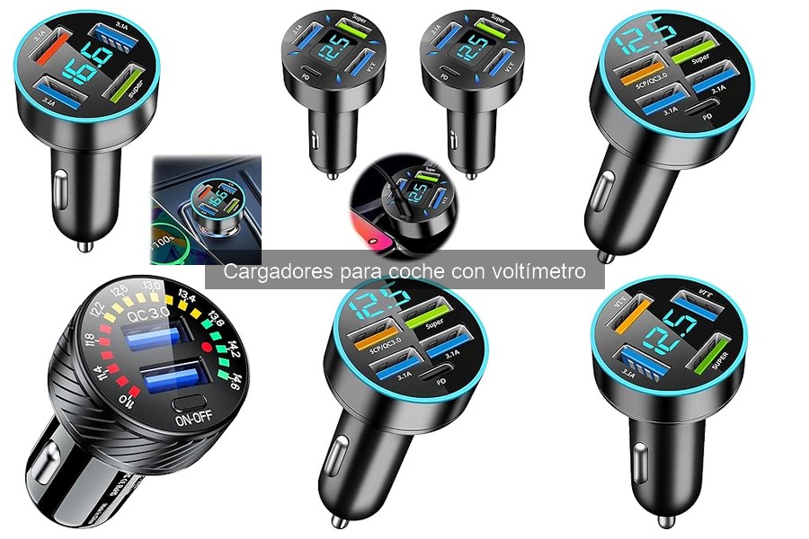 Dónde comprar cargadores para coche con voltímetro y precios