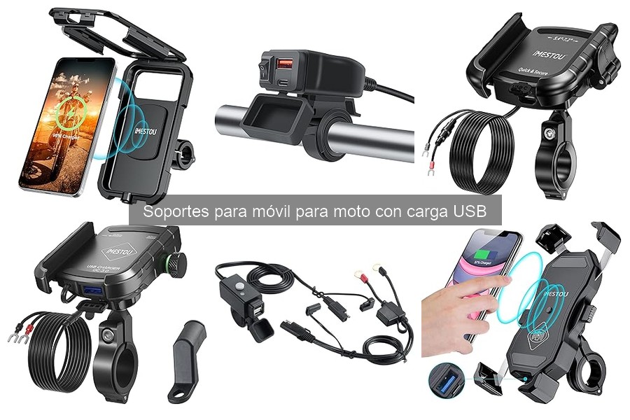 Dónde comprar soportes para móvil de moto con carga USB