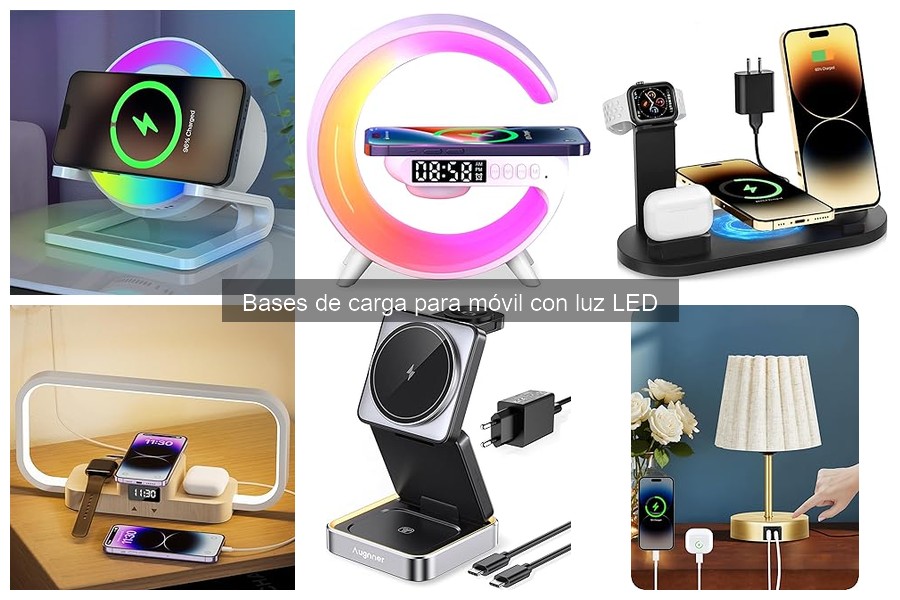 Funciones Adicionales de Bases de Carga con Luz LED