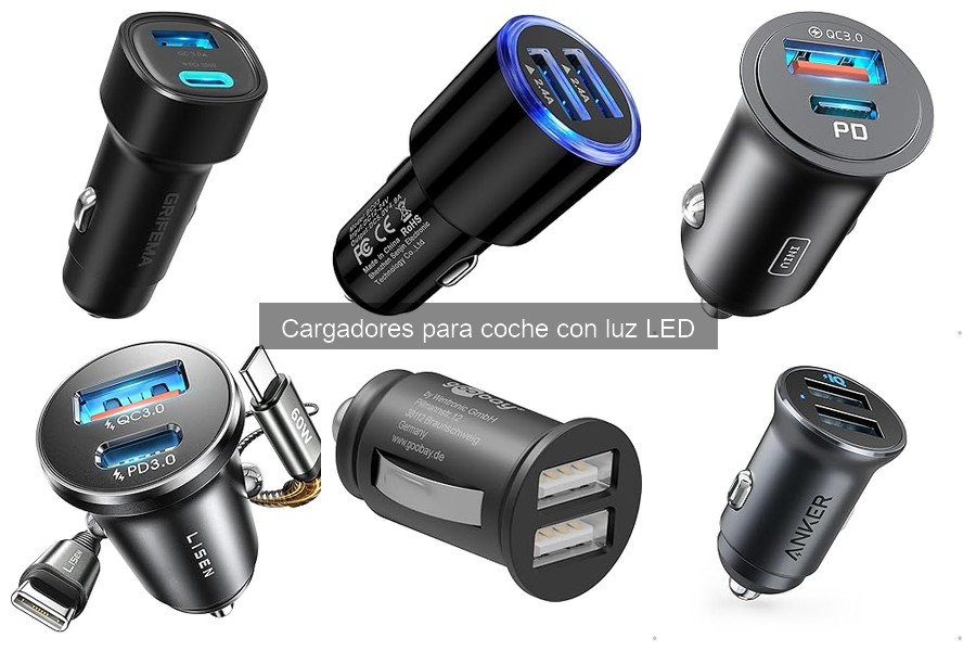 Guía de compra de cargadores para coche con luz LED