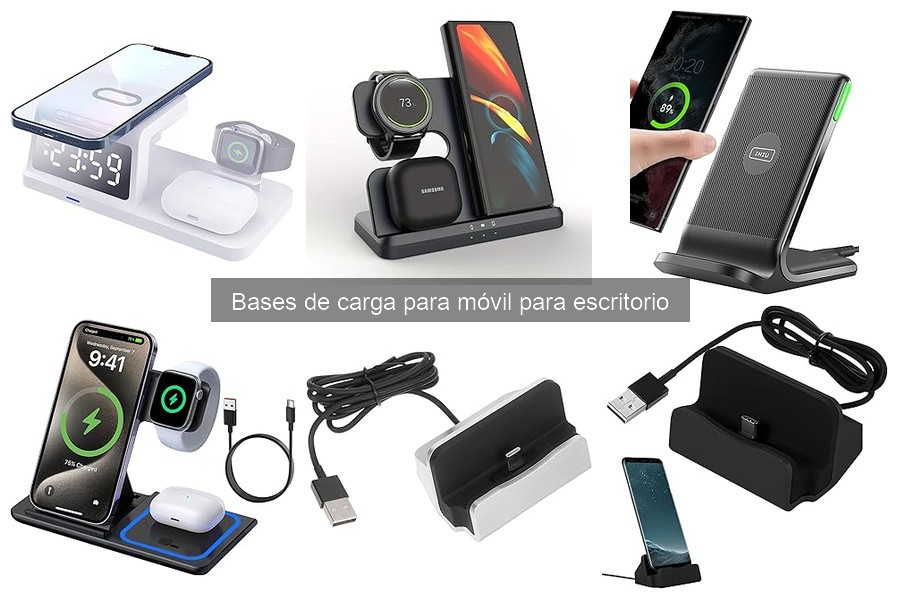 Guía de instalación de bases de carga para móvil en escritorio