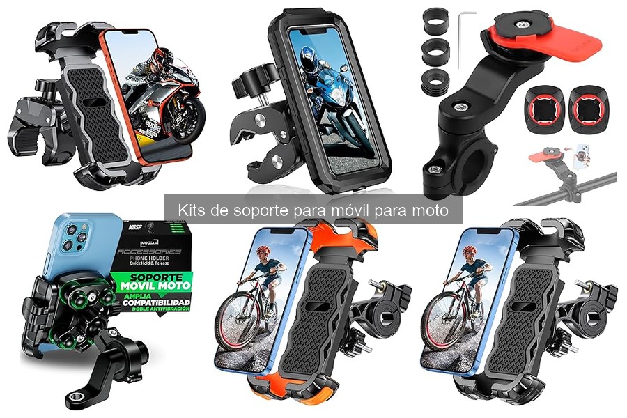 Kits de soporte para móvil resistentes al agua para moto