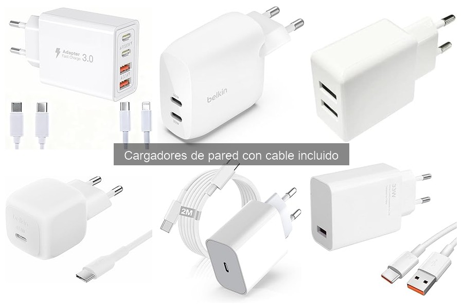 Mantenimiento de Cargadores de Pared con Cable Incluido