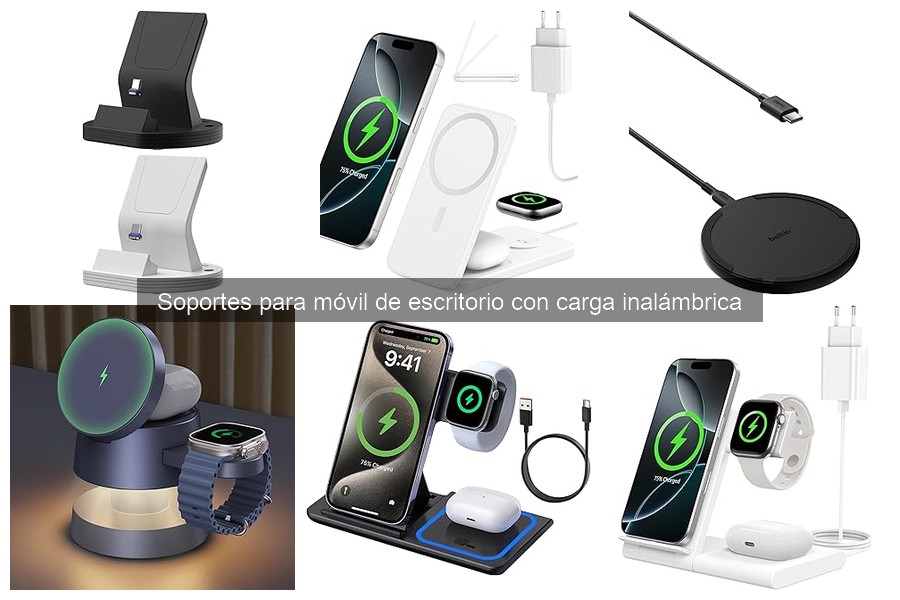 Mejora tu productividad con soportes de móvil con carga inalámbrica