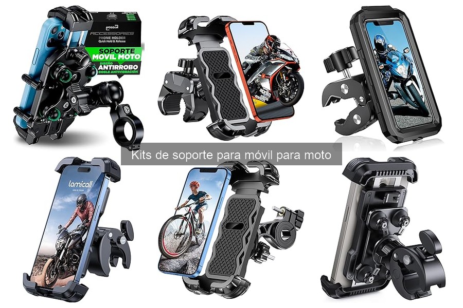 Mejores accesorios para kits de soporte móvil en moto
