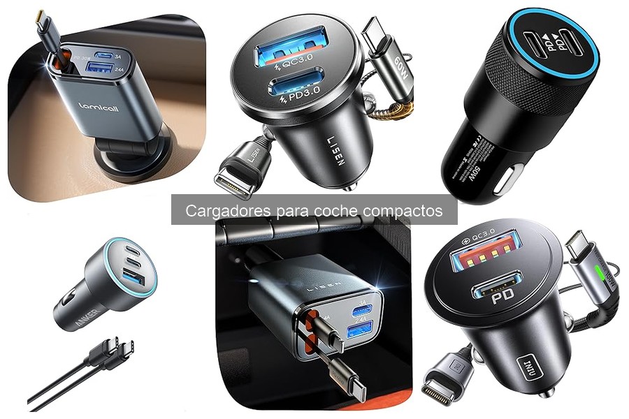 Mejores Cargadores Compactos para Coche Compatibles con iPhone/Android