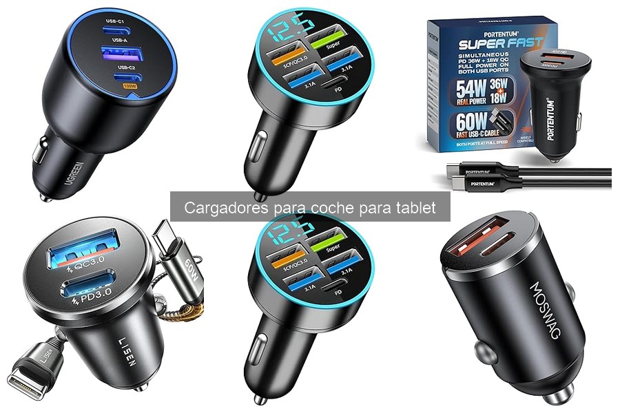 Mejores cargadores de coche con múltiples puertos para tablet