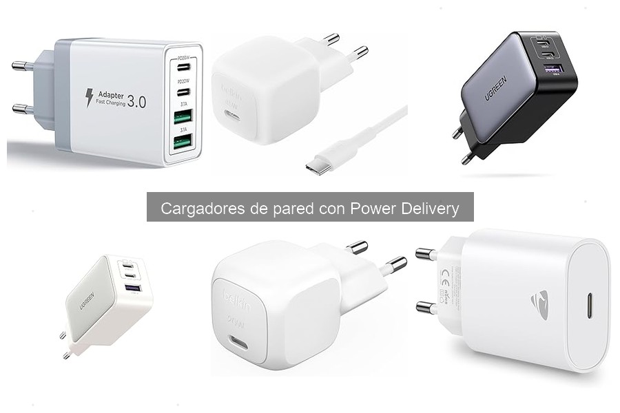 Mejores cargadores de pared con Power Delivery para móviles