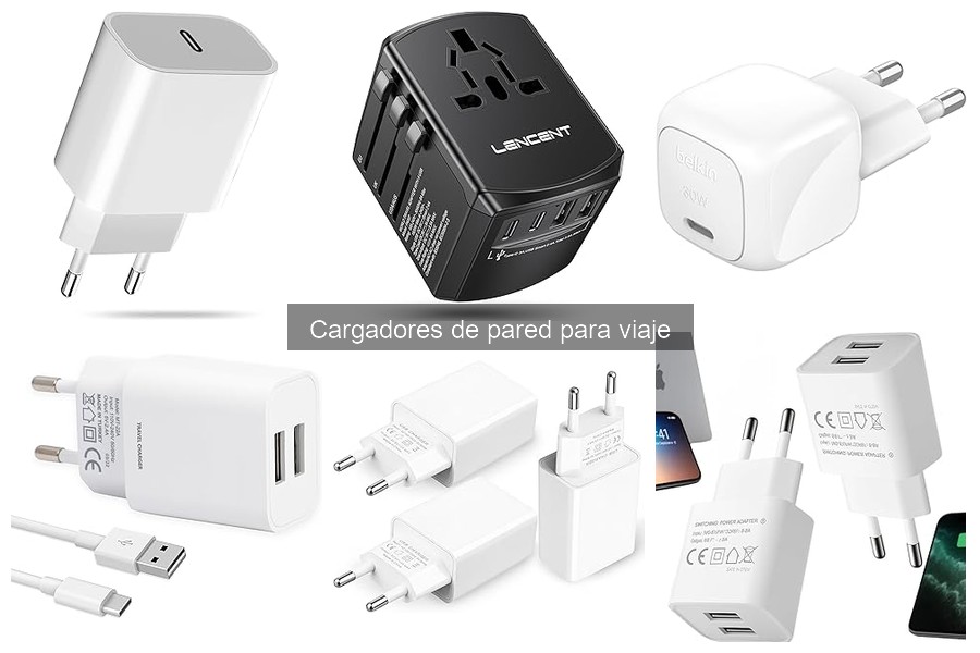 Mejores cargadores de pared para viaje según dispositivo