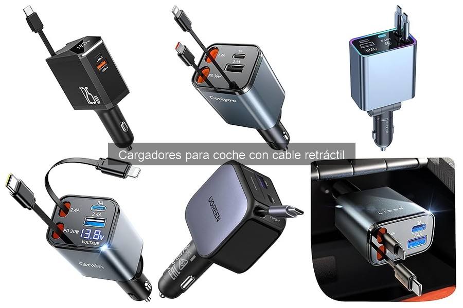 Mejores cargadores para coche con cable retráctil en 2023