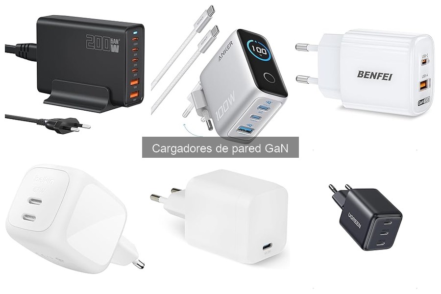 Mejores marcas de cargadores de pared GaN: compara y elige