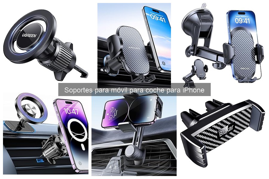 Mejores ofertas de soportes para móvil en coche para iPhone