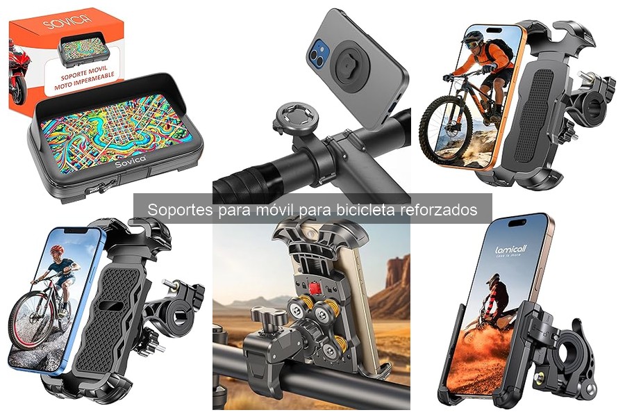 Mejores ofertas en soportes para móvil reforzados para bicicleta