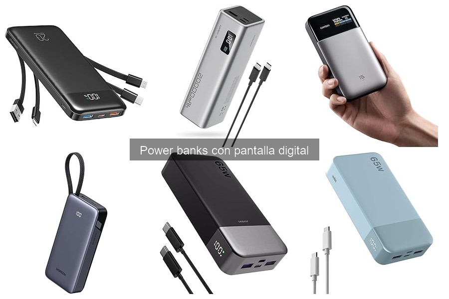 Mejores power banks con pantalla digital para viajar