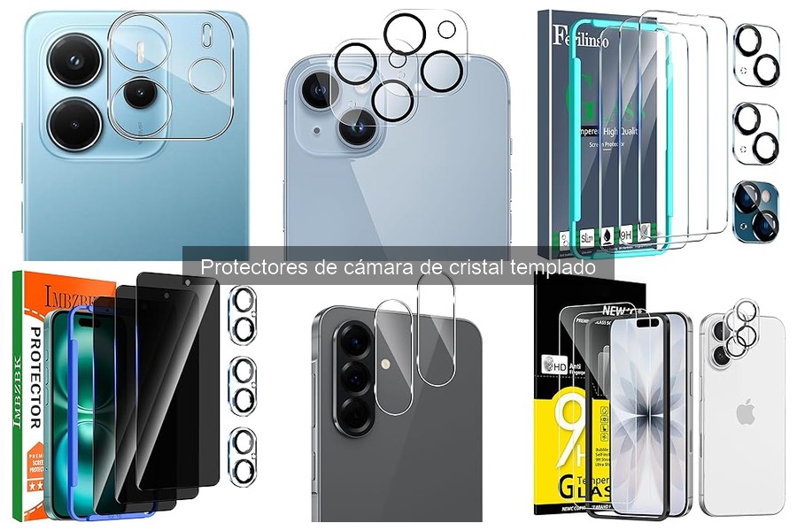 Mejores protectores de cámara de cristal templado para iPhone y Samsung