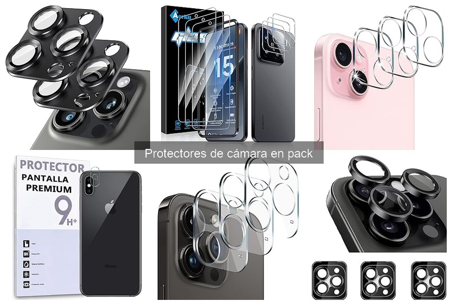 Mejores protectores de cámara en pack para iPhone 15/16/17