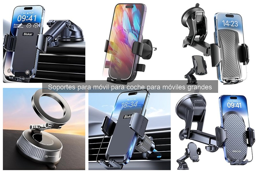 Mejores soportes para móvil de coche para teléfonos grandes
