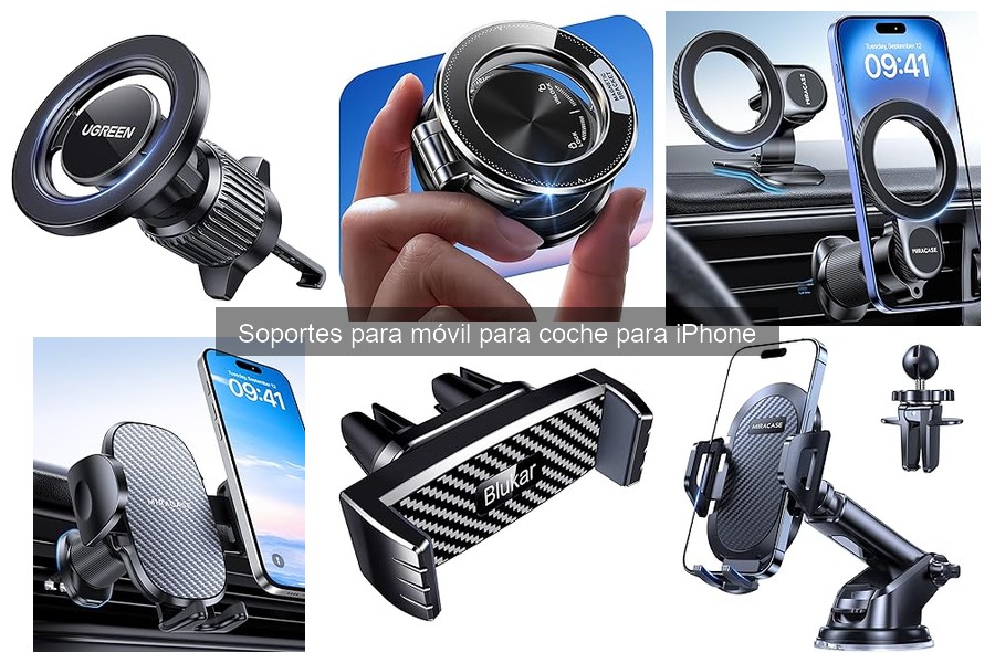 Mejores soportes para móvil en coche para iPhone 2023
