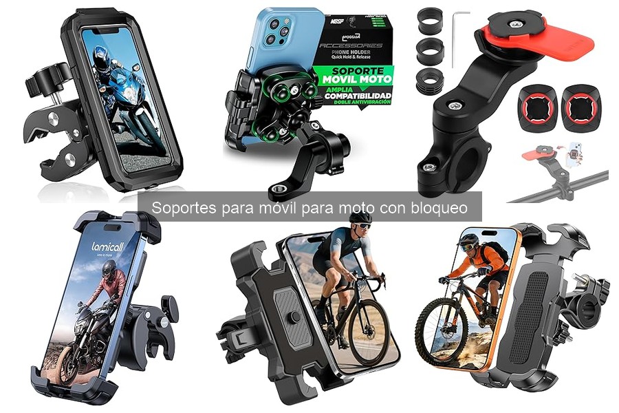 Mejores soportes para móvil en moto con bloqueo en 2023