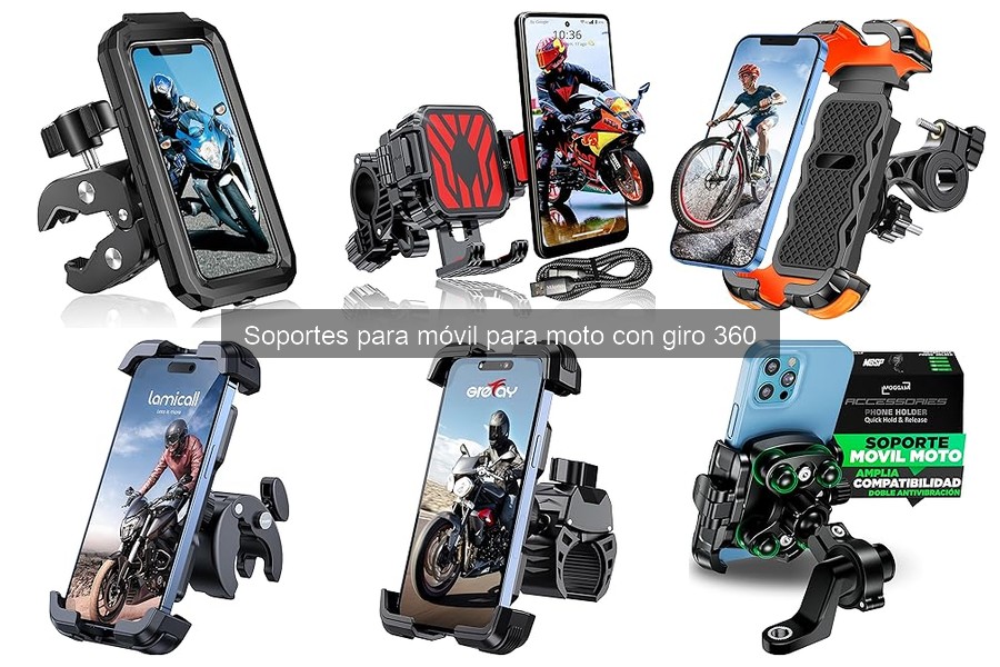 Mejores Soportes para Móvil para Moto con Giro 360