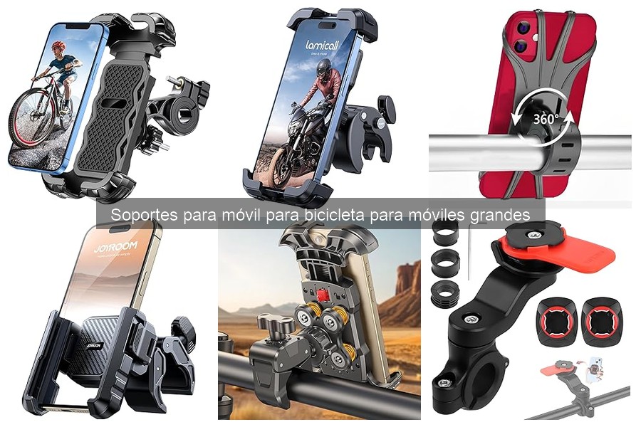 Mejores soportes para móviles grandes en bicicleta