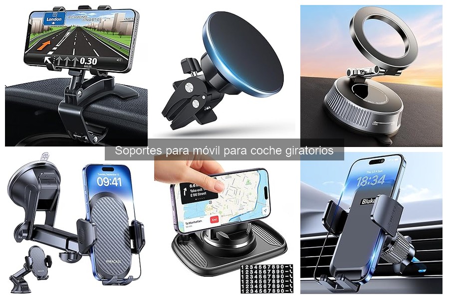 Opiniones sobre soportes giratorios para móviles en coche
