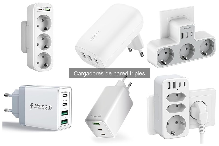 Precios yDónde Comprar Cargadores de Pared Triples