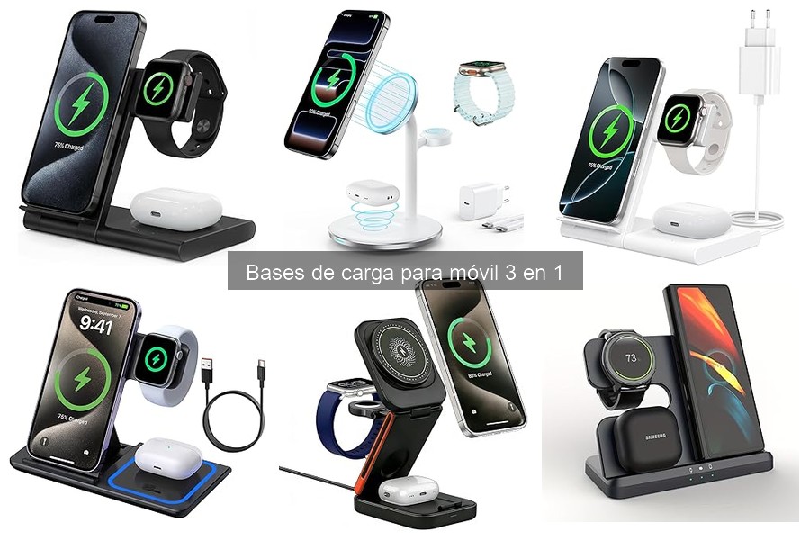¿Qué es una base de carga 3 en 1 para móvil y cómo funciona?