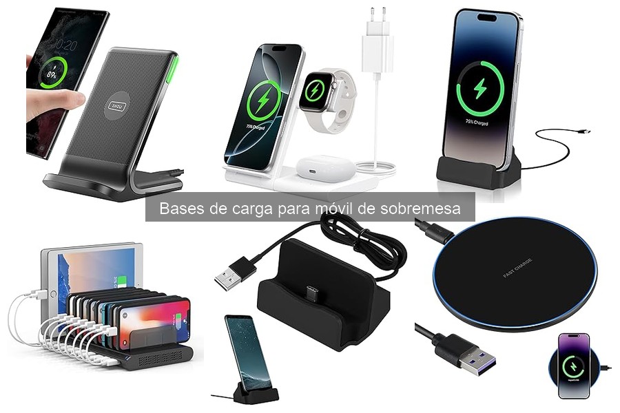 ¿Qué es una base de carga para móvil de sobremesa?