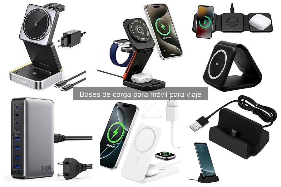 Tipos de bases de carga para móvil de viaje: Guía completa