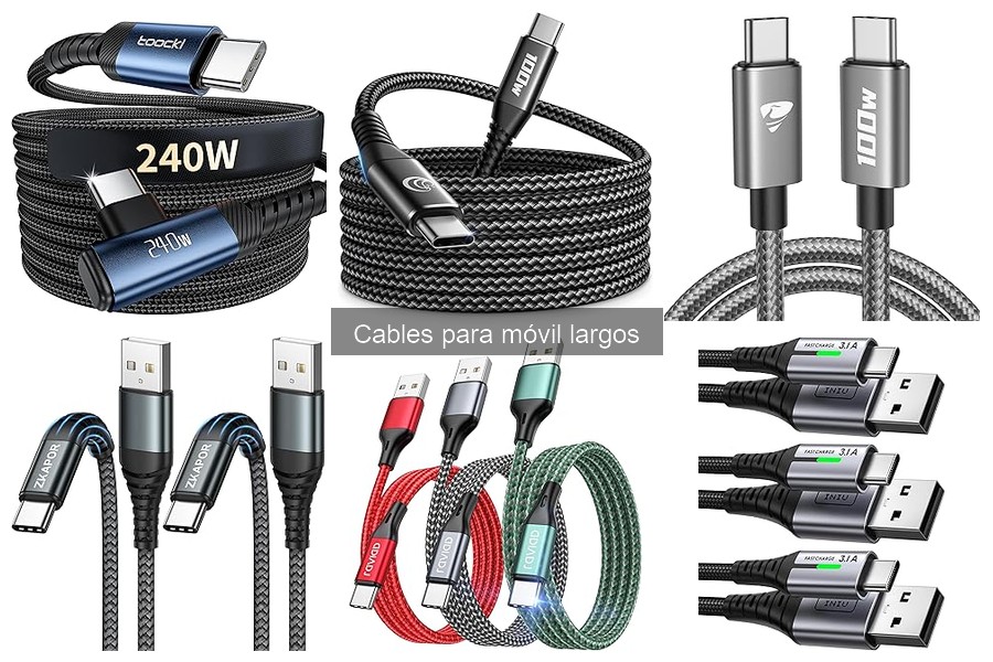 Tipos de Cables Largos para Móvil: USB-C, Lightning y Más